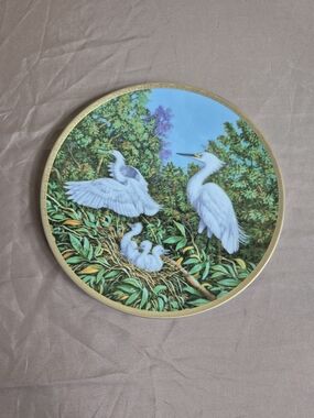 Vintage 1988 W.S. George "The Snowy Egret" Plate by James Faulkner